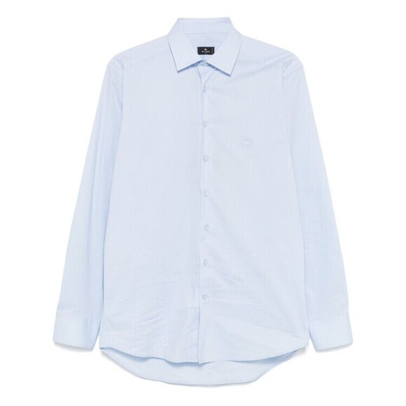 Etro Tailored Long-Sleeved Shirt In Clear Blue - NWT - Picture 1 of 4